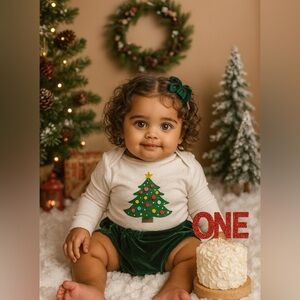 Velvet Baby Bloomers + Matching Hair Bow | 0–2 Years old | diaper cover